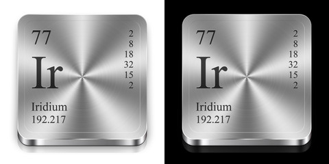 Iridium, two metal web buttons