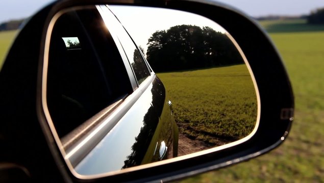 Driving - View in Rearview Mirror
