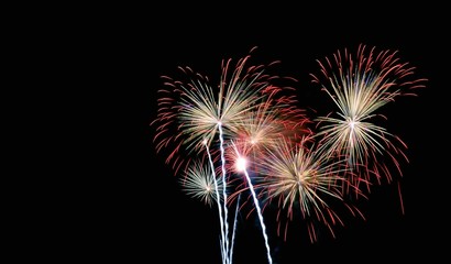 Fuegos artificiales de fin de año.