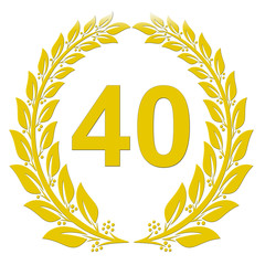 Lorbeerkranz Gold - 40