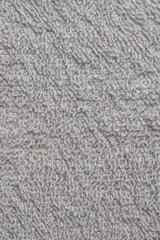 Closeup of white terry material texture