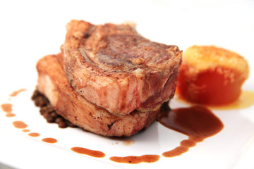 lamb chop steak meat