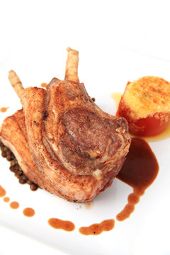lamb chop steak meat