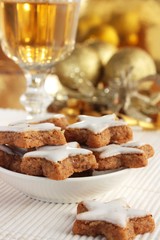 Christmas cookies and a glass of sherry