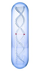 3d DNA. Isolated on white background