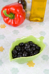 Plate with olives