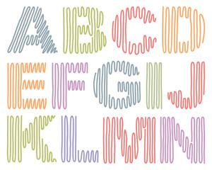 Fototapeta premium Hand drawing alphabet