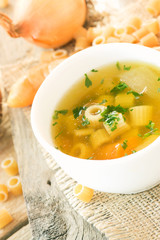 Vegetable soup with pasta