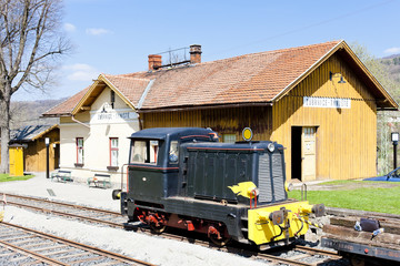 Fototapeta na wymiar railway museum in Zubrnice, Czech Republic