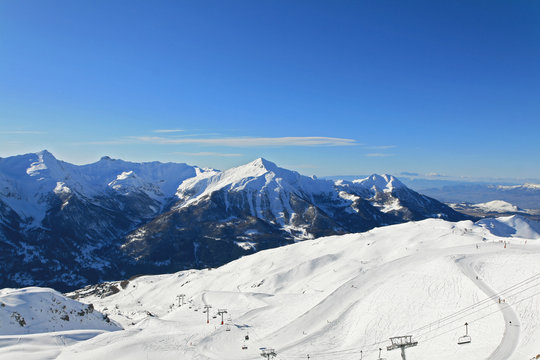 piste de ski en haute altitude