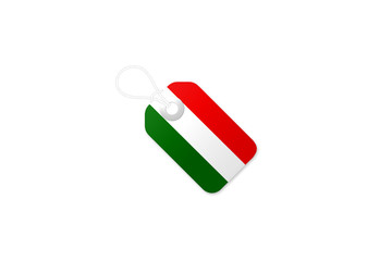 Tag Coloured As The Flag Of Hungary