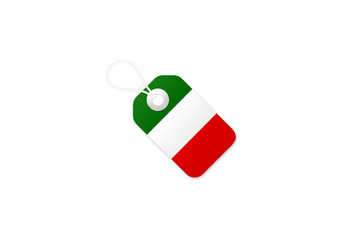Tag Coloured As The Flag Of Italy
