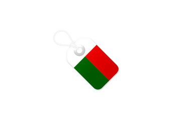 Tag Coloured As The Flag Of Madagascar