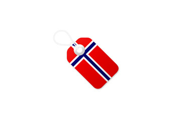 Tag Coloured As The Flag Of Norway