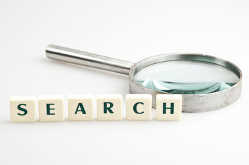 Search word and magnifying glass