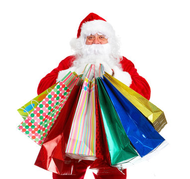 Santa Claus with a shobbing bag.