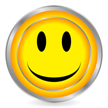 Smile Face Yellow Circle Icon