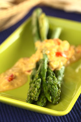 Green asparagus curry (Selective Focus)