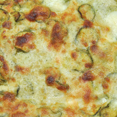 Courgettes zucchini omelette