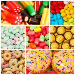 Collage of various sweets