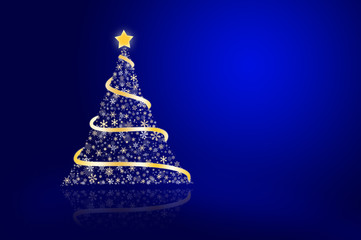 Weihnachtsbaum Hintergrund blau
