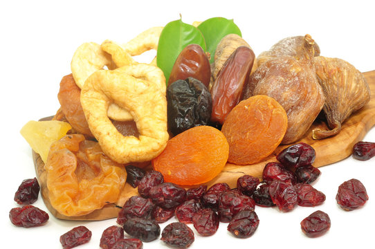Trockenobst, Holzbrett