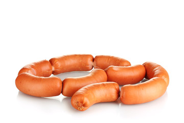 tasty sausages isolation on white