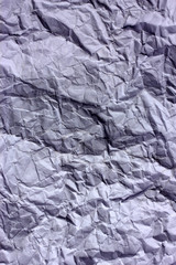 White crumpled paper closeup