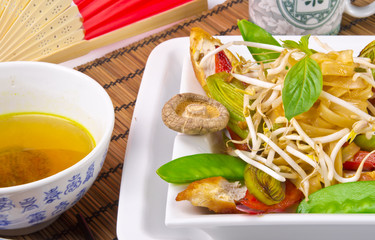 thailändisch schaf gebratenes Hähnchenbrustfilet