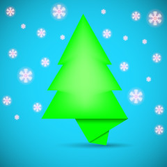 Fototapeta na wymiar Speech bubble in the form of Christmas tree.