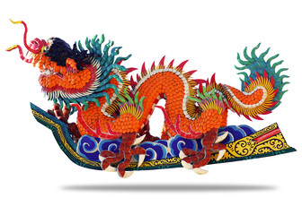 Chinese style dragon on white background