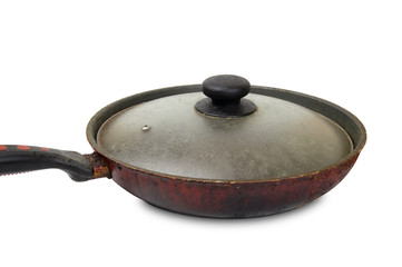 Dirty old frying-pan