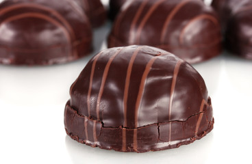 Сhocolate cookie isolated on white