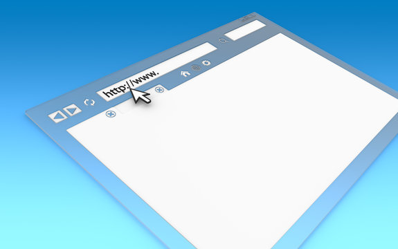 Browser Window.Transparent with blue faded background
