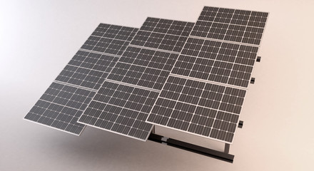 pannelli solari fotovoltaico 3d