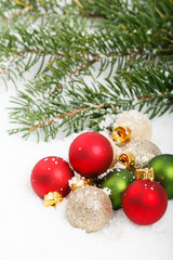 Festive Red & Green Christmas Ornaments