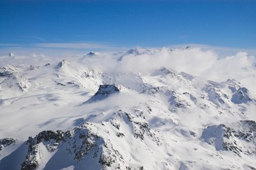 Fototapeta na wymiar winter high mountains