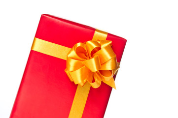 Half of red gift box