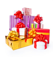 Heap of gift boxes