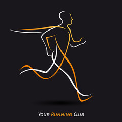 symbole courir, logo sport