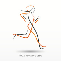 logo course &agrave; pied, logo sport