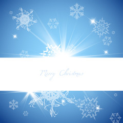 Vector blue christmas background