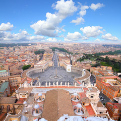 Obraz premium Rome - aerial view from Vatican, Saint Peter Square
