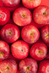 background with fresh red apples