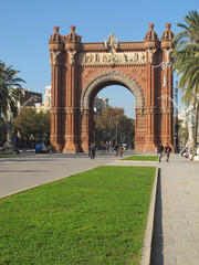 Fototapeta na wymiar arco del triunfo barcelona