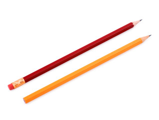 red and yellow pencil