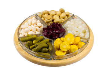 Selection of pickled vegetables