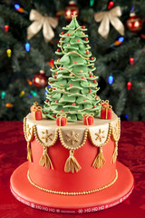 Christmas fondant cake