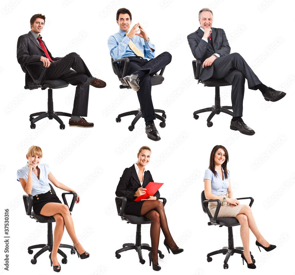 Canvas Prints sitting business people