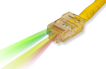 Telephone and computer line.
